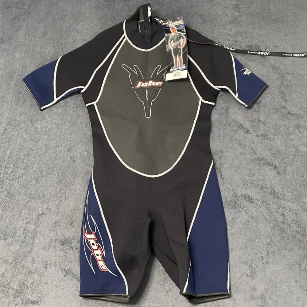 Jobe Wetsuit Mens XL Power Stretch Flat Stitch Blue & Black Shorty